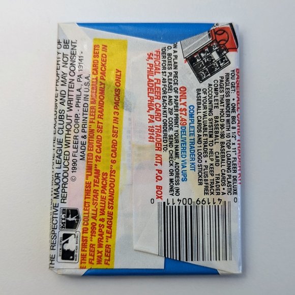 10th Anniversary Edition Fleer 1990 Baseball MLB Logo Stickers and Trading Cards - Picture 2 of 2